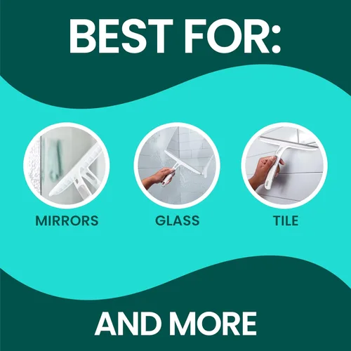 Vista 4 de Scotch-Brite Escobilla de doble cuchilla, segura en espejos, puertas de ducha de vidrio, ventanas y más, 4