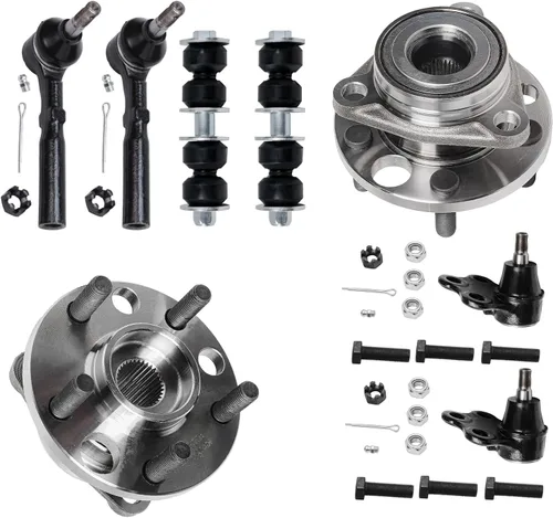 Vista 150 de Detroit Axle - Kit de 4 piezas de manguetas de dirección para Honda Civic 2006-2011, 2 manguetas de dirección delanteras y bujes de ruedas