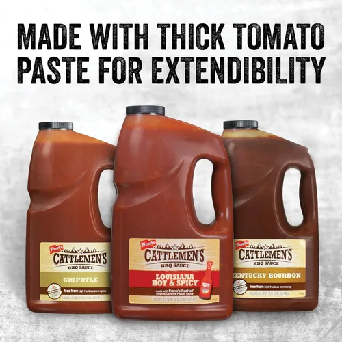 Vista 4 de Cattlemen's Kentucky Bourbon BBQ Sauce, 1 galón – Jarra de un galón de salsa de barbacoa Kentucky Bourbon para dar sabor a costillas, pollo, cerdo