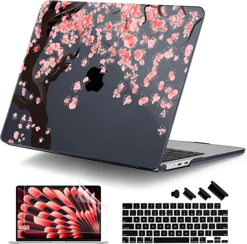 Vista 35 de DONGKE Funda para MacBook Air M4 de 13.6 pulgadas 2025 2024 2023 2022 Modelo A3240 A3113 A2681 M3 M2 Chip, carcasa rígida de plástico con Touch ID