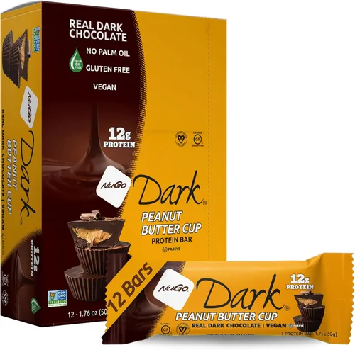 Vista 9 de NuGo Moca de chocolate oscuro, 0.39 oz de proteína vegana, 200 calorías, sin gluten, 24
