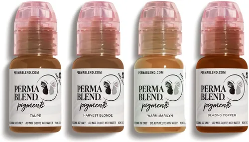 Vista 9 de Perma Blend Kit de tatuaje de cejas de luz a oscura, maquillaje permanente y tinta microblading para uso profesional, contiene tinta de tatuaje