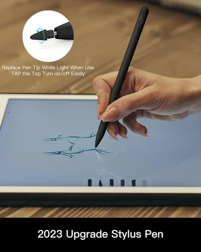 Vista 3 de Lápiz de carga inalámbrico de 2ª generación para Apple, lápiz capacitivo con rechazo de palma compatible con Apple iPad 10/9/8, iPad Mini 6, iPad
