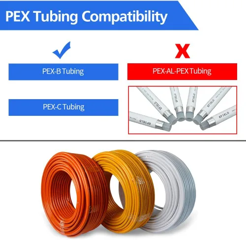 Vista 5 de 15 piezas de accesorios PEX de 1/2 pulgada, juego de acoplamientos rectos de codo TEE, combinación de accesorios de PEX de latón con Tees, codos