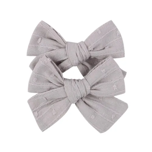 Vista 12 de Pinzas para el cabello de lino marrón de 3.2 pulgadas para niñas, pinzas de cocodrilo, accesorios para el cabello para niñas pequeñas, niños