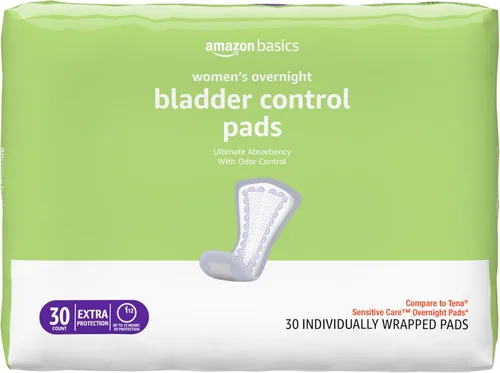 Vista 10 de Amazon Basics Almohadillas de incontinencia para mujer, control de vejiga y posparto, absorción de luz, sin perfume, 180 unidades, (6 paquetes de 30)