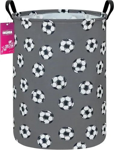 Vista 16 de Cesta de lavandería grande de tela de lona ligera, cesta de almacenamiento para juguetes, ropa sucia plegable, impermeable, para dormitorios
