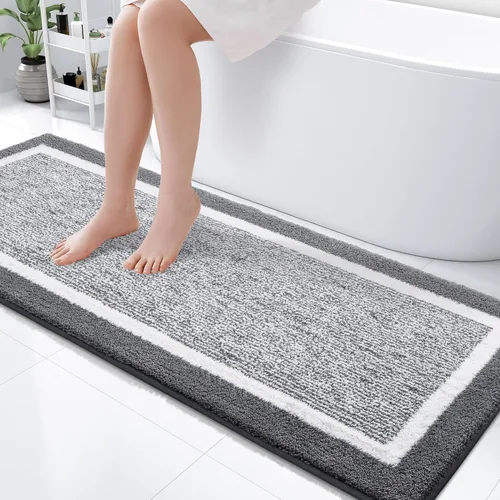 Vista 48 de OLANLY Alfombras de baño 24x16, tapetes de baño extra suaves y absorbentes de microfibra, antideslizantes, lavables a máquina, secan rápido