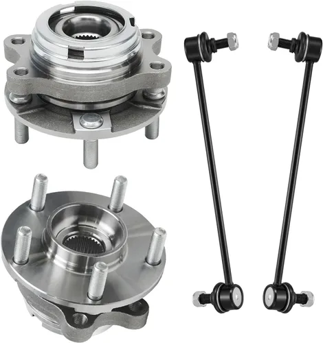 Vista 185 de Detroit Axle - Kit de 4 piezas de manguetas de dirección para Honda Civic 2006-2011, 2 manguetas de dirección delanteras y bujes de ruedas