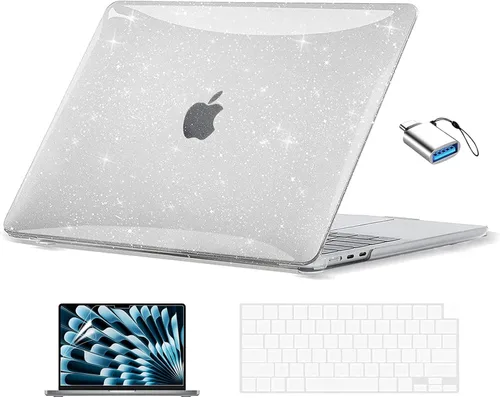 Vista 18 de EooCoo Funda compatible con MacBook Air de 13 pulgadas M5 2026-2022 M4 M3 M2 modelo A3449 A3240 A3113 A2681, Mac Air de 13.6 pulgadas, carcasa