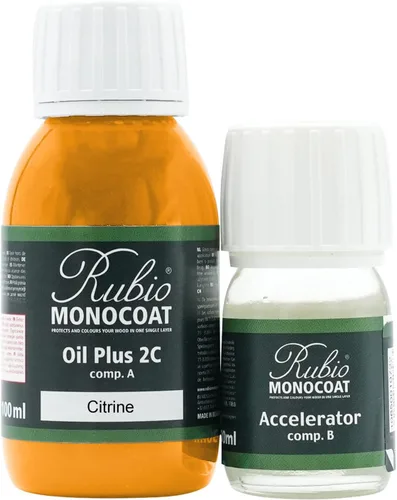 Vista 136 de Rubio Monocoat Tinte y Acabado para Madera 650 pies² - Blanco 5% Oil Plus 2C Secado Rápido, Aceite para Madera de Linaza Ecológico para Uso