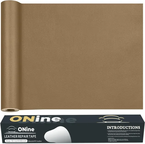 Vista 53 de Cinta de reparación de piel de 3 x 60 pulgadas, parche autoadhesivo de reparación de piel para sofás, muebles, asiento del conductor (color negro)