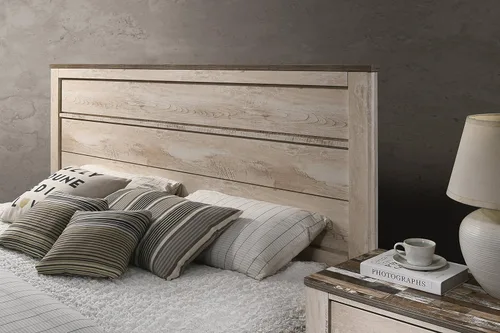 Vista 4 de Roundhill Furniture Imerland - Juego de dormitorio de 5 piezas con acabado blanco contemporáneo