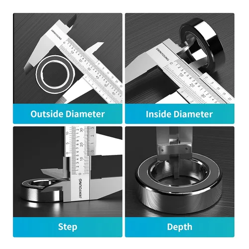 Vista 6 de Calipers Tools - Pinza Vernier monobloque, acero inoxidable engrosado, 0-6 pulgadas/métrico 0-6 pulgadas, rango +/-0.02, precisión 0.02/0.001