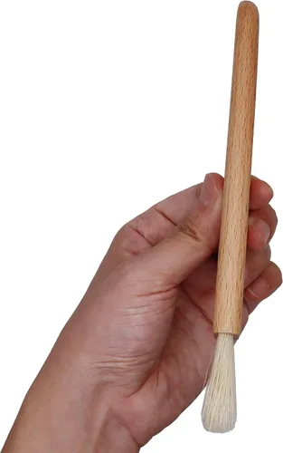 Vista 6 de EIKS 2 juegos de cerdas naturales con mango de madera cepillos de pastelería para untar mantequilla aceite barbacoa hornear cocina cocina