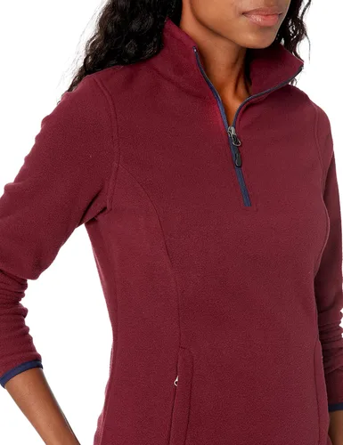 Vista 4 de Tienda Essentials - Chaqueta de tela polar para mujer, manga larga, cremallera de 14, corte clásico sin botones (tallas extragrandes)
