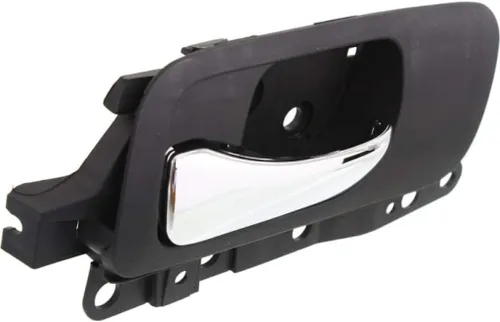 Vista 3 de Para Acura TSX 2004 05 06 07 2008 Manija de puerta interior delantera, lado del conductor Bisel negro con palanca cromada Recorte: Todos