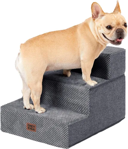 Vista 21 de EHEYCIGA Escaleras para perros pequeños de 13.5 pulgadas de alto, escalones para perros de 3 escalones para sofá y silla, escalones para mascotas