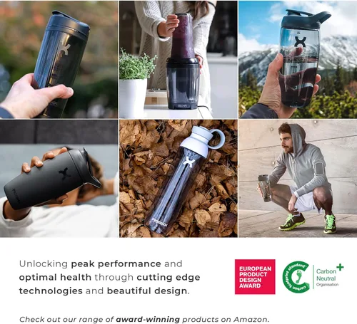 Vista 6 de Promixx FORM - Botella mezcladora de proteínas, una calidad prémium para infusiones e hidratación, botella de gimnasio duradera, tapa a prueba