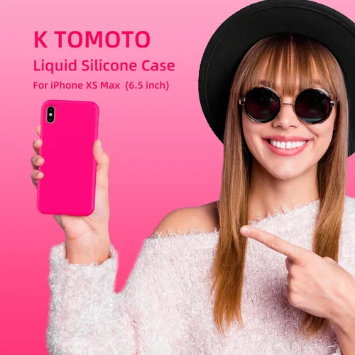 Vista 7 de K TOMOTO Funda compatible con iPhone Xs Max, protección contra caídas y goma de gel de silicona líquida de cuerpo completo con microfibra suave a