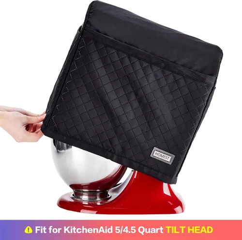 Vista 2 de HOMEST - Funda para batidora de pie compatible con KitchenAid Bowl Lift, cubierta antipolvo con bolsillo de cierre para accesorios