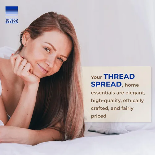 Vista 7 de THREAD SPREAD Sábana bajera ajustable solo tamaño King – 100% algodón egipcio de 600 número de hilos con bolsillo profundo blanca, sábana bajera