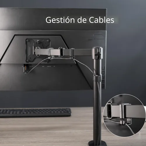 Vista 8 de Soporte de escritorio VIVO para un monitor LCD, para 1 pantalla de hasta 27 pulgadas