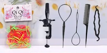 Vista 4 de Cabeza de maniquí con 100% cabello humano peluquería práctica entrenamiento cabezas muñeca cosmetología peinado maniquíes cabezas con abrazadera