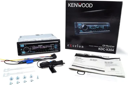 Vista 4 de Kenwood KDC-X304 eXcelon - Receptor estéreo para automóvil con Bluetooth manos libres, radio AM/FM, USB, Amazon Alexa integrado, iluminación