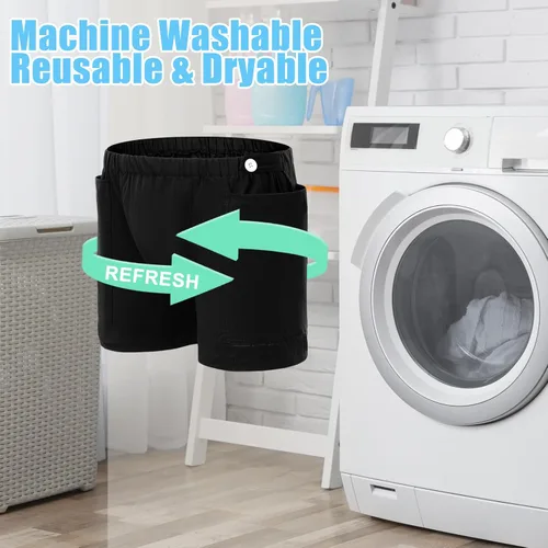 Vista 4 de Timgle 6 piezas de pantalones de bolsa de orina, ropa interior con catéter para el cuidado de la incontinencia, bolsa de drenaje de orina