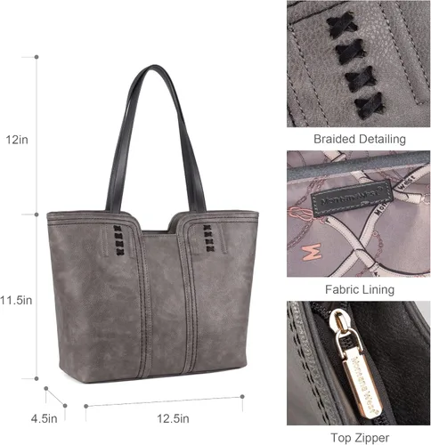 Vista 3 de Montana West Bolso de mano para mujer, bolso de mano con asa superior, bolso de hombro de gran