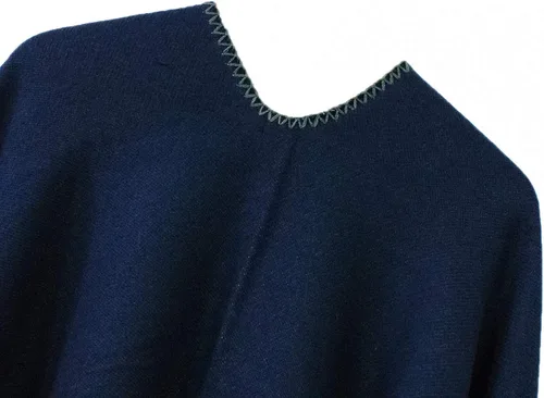 Vista 224 de Urban CoCo Poncho de colores para mujer, chal con frente abierto, color en bloques