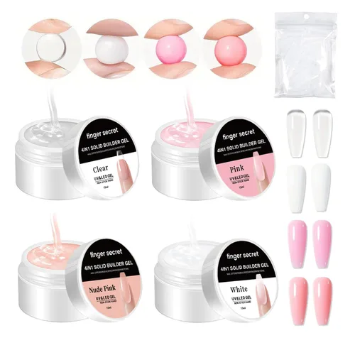 Vista 11 de Gel constructor sólido para uñas, gel duro no pegajoso para uñas, gel de extensión de uñas, gel de arte de uñas, salón de hogar, manos no pegajosas