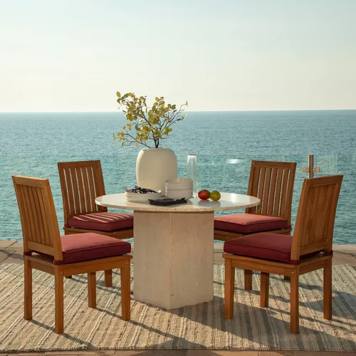 Vista 6 de Cojín de Asiento de Comedor de Espuma Arden para Exteriores con Doble Ribete, 19 x 19 pulgadas, Fabricado con ProFoam, Resistente a la Lluvia
