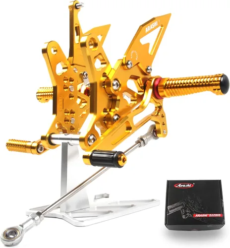 Vista 12 de Arashi (Versión 2.0) Estriberas traseras ajustables para SUZUKI SV650 SV650S SV650X 2016-2023 Accesorios de motocicleta Estriberas reposapiés juego