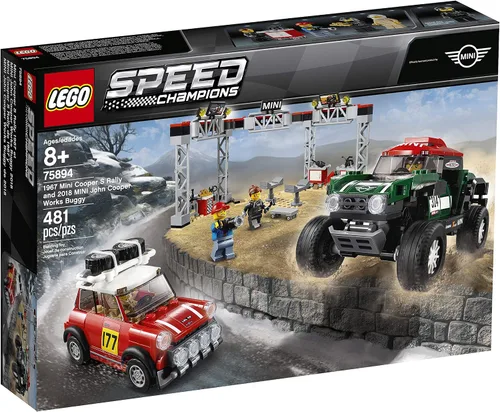 Vista 5 de LEGO Speed Champions 1967 Mini Cooper S Rally y 2018 MINI John Cooper Works Buggy 75894 Kit de construcción (481 piezas)