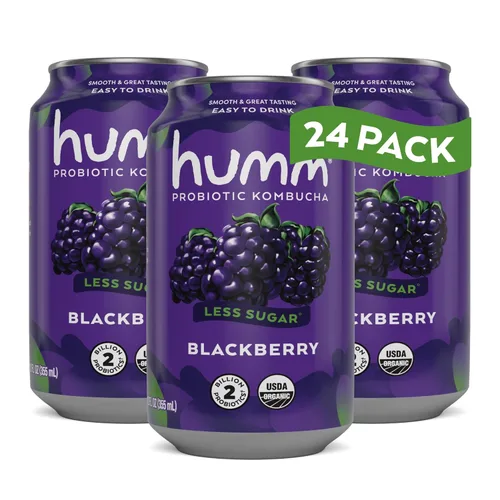 Vista 19 de Humm Kombucha Blackberry, orgánica, vegana y libre de OMG (paquete de 12)