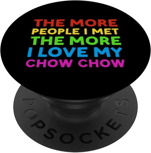 Vista 6 de Dog More People I Met The More I Love My Chow Chow PopSockets MagSafe PopGrip for iPhone