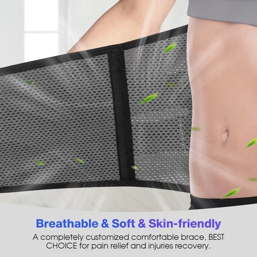 Vista 5 de NEENCA Soporte lumbar ajustable para aliviar el dolor de espaldalumbarcintura, cintura con estabilizadores de resorte para lesiones, hernia