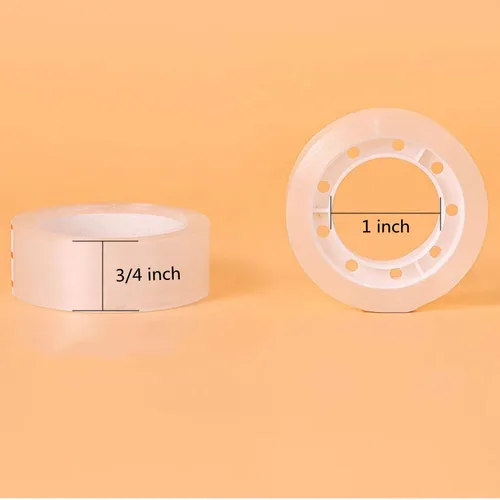 Vista 3 de Rollos de repuesto de cinta transparente para dispensador, cinta transparente, 12 rollos, núcleo de 1 pulgada, 3/4 pulgadas x 900 pulgadas