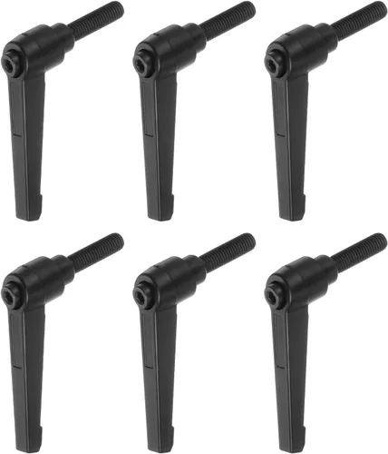 Vista 23 de HARFINGTON 6 manijas de palanca de sujeción ajustables M8 x 0.591 in de rosca macho, perillas de tornillo giratorio de bloqueo de trinquete