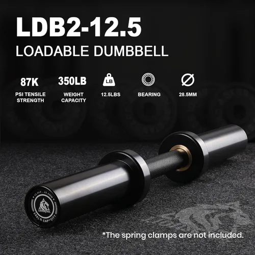 Vista 2 de LIONSCOOL Pares de mancuernas cargables de 16"/20" en grado comercial, barra de mancuernas olímpicas de alta resistencia para entrenamiento