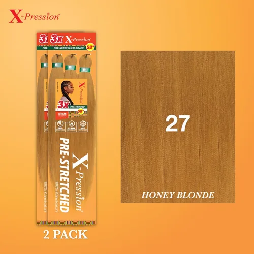 Vista 25 de Sensationnel X-Pression - Trenzas prestiradas, 3 unidades, 58 pulgadas, paquete de 1 unidad, 1B