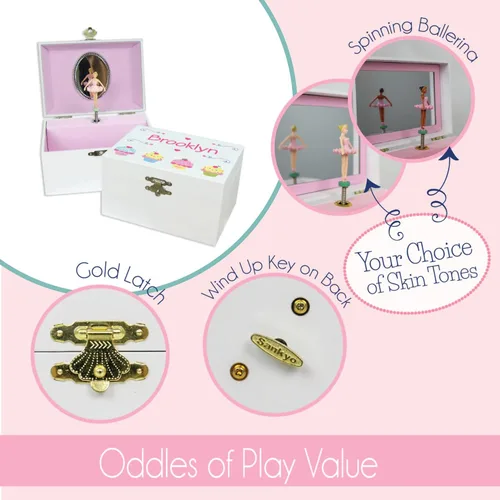 Vista 7 de My Bambino Joyero personalizado con diseño de mariquita y bailarina