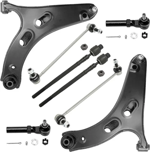 Vista 209 de Detroit Axle - Kit de brazos de control delanteros de 8 piezas para Chevy Trailblazer EXT GMC Envoy XL XUV Buick Rainier Isuzu Ascender, brazos