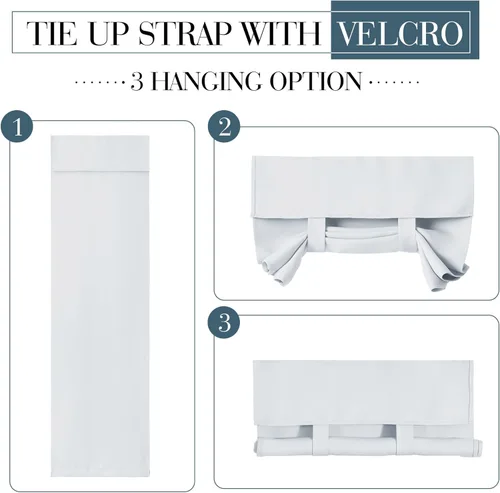 Vista 4 de Pony Dance Cortinas de puerta de luz lateral para puerta delantera, persianas opacas con aislamiento térmico para puerta francesa, privacidad