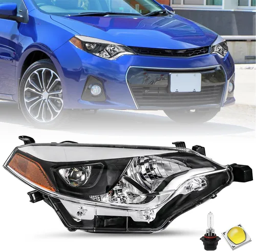 Vista 14 de SOCKIR Conjunto de faros delanteros para 2014 2015 2016 Toyota Corolla Base/CE/C/LE Eco/LE/L/S Plus/S/Sedan de 4 puertas. Proyector LED de repuesto