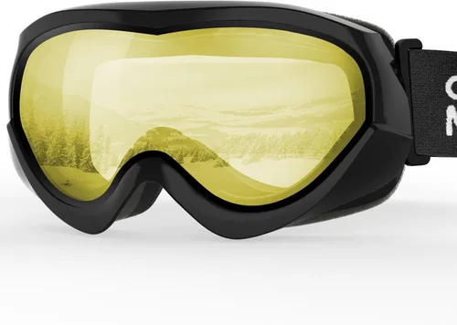 Vista 9 de OutdoorMaster Lentes de esquí para niños y niñas, con protección ultravioleta 100%, compatibles con casco, para nieve