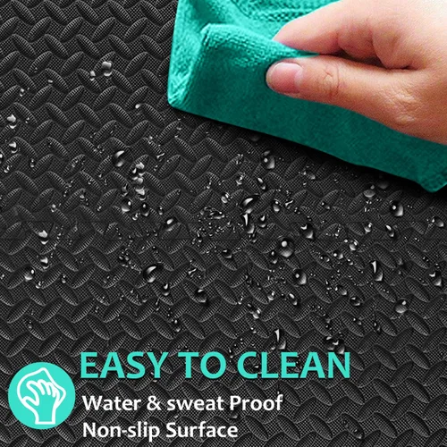 Vista 7 de BEAUTYOVO Tapete de ejercicio de rompecabezas con 122448 azulejos entrelazados de espuma para gimnasio, baldosas de espuma EVA de 24 x 24 pulgadas