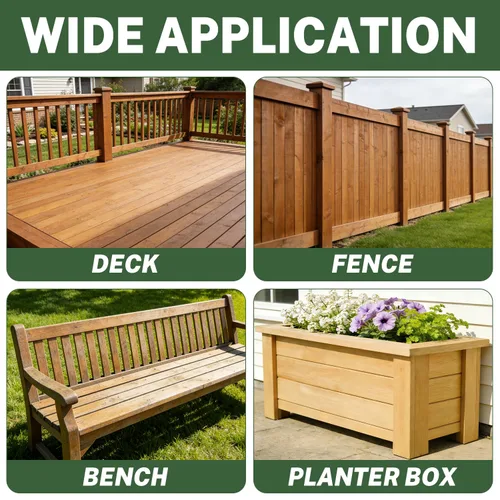 Vista 5 de LIONMAX Tornillos de cubierta de 3 pulgadas, tornillos para madera #10 x 3, 50 unidades, resistentes a la corrosión, revestimiento de epoxi